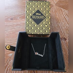 Disney Trrasures Lilo And Stitch Ohana Diamond Necklace